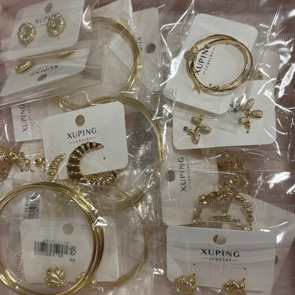 15pcs Xuping Lot, Earrings and Laminated Gold Arracadas
